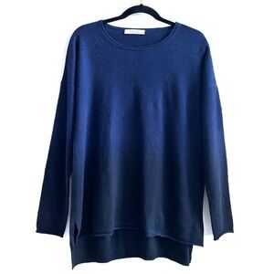 Kokun Cashmere Pullover Sweater Ombre Blue Size Large